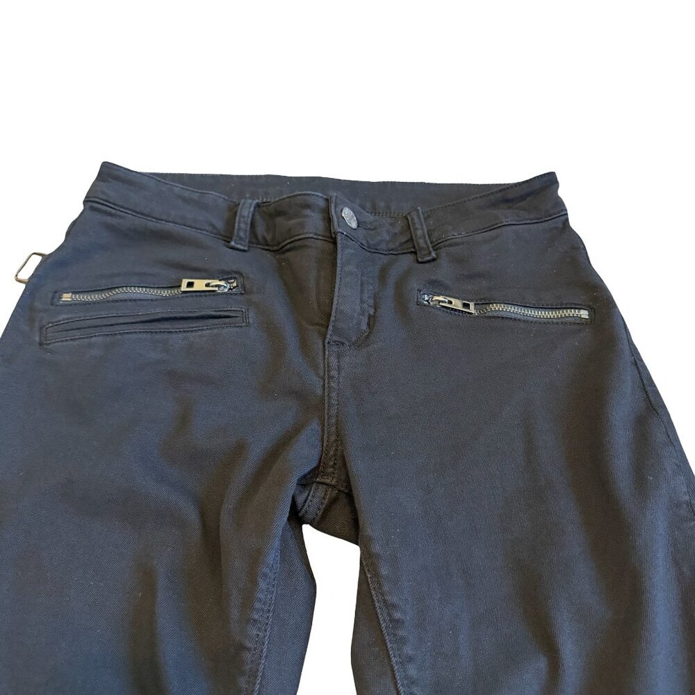 Zadig & Voltaire Ava Perm Black Mid-Rise Jeans Cropped Length Size 26 Women's - Picture 3 of 13
